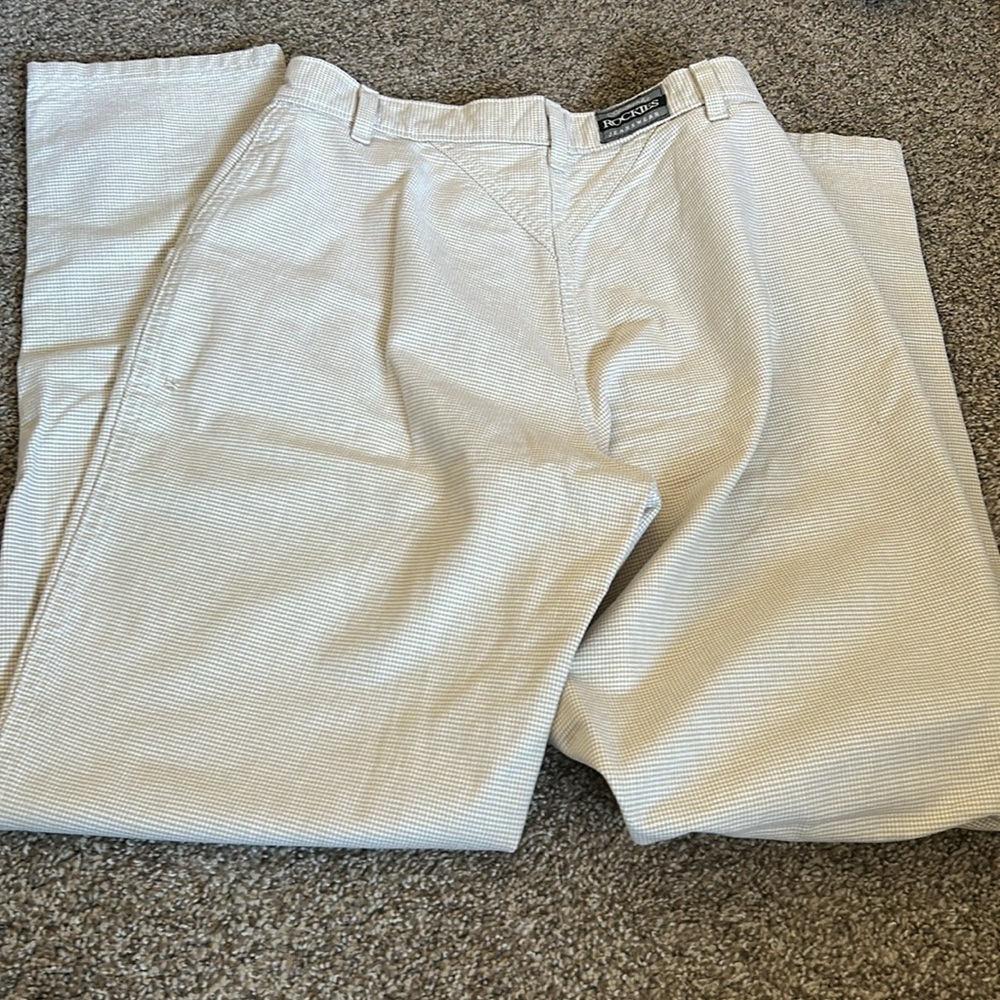 Vintage Rockies Cream Patterned Slacks - Picture 6 of 7